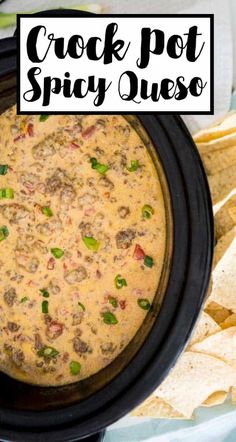 the crock pot spicy quesadilla is ready to be served in the slow cooker