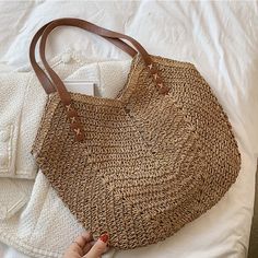 SPECIFICATIONSBrand Name: YIYUEQIANLIHandbags Type: Shoulder BagsTypes of bags: Shoulder & HandbagsMain Material: StrawLining Material: PolyesterShape: BucketPlace Of Origin: HE BEI ProvincePlace Of Origin: HE BEI ?ProvinceOrigin: Mainland ChinaCN: HubeiPattern Type: SolidInterior: Cell Phone PocketDecoration: NONEExterior: NONEOccasion: VersatileClosure Type: zipperGender: WOMENStyle: CasualNumber of Handles/Straps: twoChoice: yessemi_Choice: yes Crochet Beach Bag, Raffia Crochet, Crochet Beach Bags, Casual Handbags, Crochet Shoulder Bag, Women Style Casual, Straw Bags, Fancy Bags, Types Of Bags