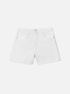 The Easy Short -- White Cutoff Shorts For Everyday Summer Wear, Classic Summer Shorts With Straight Hem, Classic Relaxed Fit Shorts For Summer, White Jean Shorts For Spring Everyday Wear, Trendy White Jean Shorts For Everyday, White Jean Shorts For Everyday Wear, Relaxed Fit Mid-rise Summer Shorts, Modern Shorts With Relaxed Fit And Short Length, Trendy Bottoms With Straight Hem For Summer