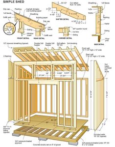 an image of a shed with plans for it