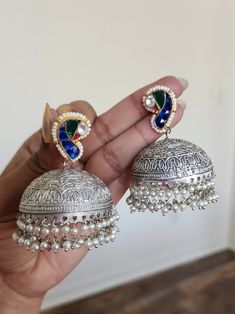 Around 3 inches Brass made Top is polished or coated with pure silver Note if u are in Instagram please visit website for more pics Silver Jhumkas, Silver Polish, Jhumka Earrings, Visit Website, Silver Spring, Pure Silver, 925 Silver, Brass, Pure Products