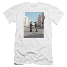 Pink Floyd Wish You Were Here Men's Premium Ultra-Soft 30/1 100% Cotton Slim Fit T-Shirt - Eco-Friendly - Made In The USA Pink Floyd Album Covers, Pink Floyd Albums, Pink Floyd Band, Pink Floyd T Shirt, Wish You Were Here, Band Shirts, Slim Fit Shorts, Pink Floyd, Slim Fit Men