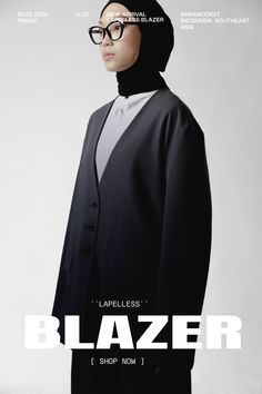 the poster for blazer shows a man in a black suit and tie with glasses on his head