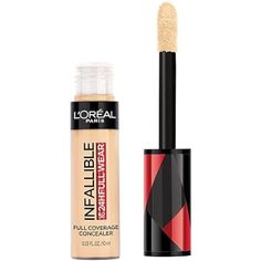 Full Coverage Concealer/Corrector de cobertura total Infallible Concealer, Maybelline Instant Age Rewind, Loreal Infallible, Loreal Paris Infallible, Waterproof Concealer, Contour Highlight, Age Rewind, Concealer Shades, Best Concealer