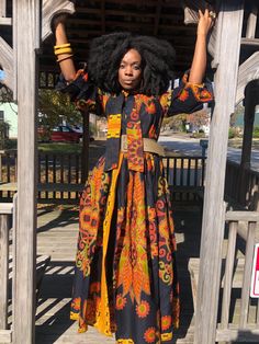 African Print Floor Length Maxi Dress w/ pockets and back zipper. Bohemian Fitted Dresses With Pockets, Fitted Bohemian Dresses With Pockets, African Print Maxi Dress, Floor Length Maxi Dress, African Dresses, African Dresses For Women, African Dress, Printed Maxi Dress, Dress Clothes For Women