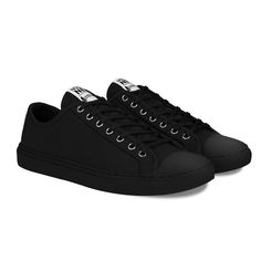 Women's Jet Black Canvas Low Top Sneaker - Nothing New® Wide Feet Shoes, Shoes For Wide Feet, Designer Sneaker, Feet Shoes, Nothing New, The Right Stuff, Black High Tops, Low Top Sneakers, Black Sneakers