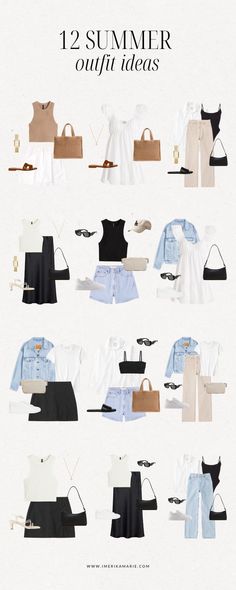 Outfit Ideas Summer, Fest Outfits, Capsule Wardrobe Outfits, Fashion Capsule Wardrobe, Summer Outfit Ideas, Summer Capsule Wardrobe, Capsule Outfits, Wardrobe Outfits