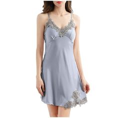 BLVB Women's Satin Nightgown V-Neck Lace Sleepwear Soft Lingerie for Women Spaghetti Straps Short Slip Nightdress Welcome to BLVB store, I wish you a happy shopping Our products are produced in our own factory with various styles We offer various discounts, and we offer a 30-day quality guarantee please rest assured to place an order If you have any questions, please feel free to contact me, it is our honor to serve you SOMEONE ASKED Q: Is the quality of the clothes as described? A: Yes, if the Soft Lingerie, Lace Sleepwear, Satin Nightgown, Lingerie For Women, Womens Clothes, Neck Lace, Night Shirt, The Clothes, Pajamas Women