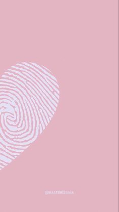 a fingerprint in the shape of a heart on a pink background that says, i love you