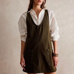 Lasaky - Adjustable Denim Overalls with Pockets in Multiple Colors Green Overall Dress, Overall Fashion, Denim Suspenders, Jumpsuit With Pockets, High Roller, Summer Denim, Mini Robes, Shoes With Jeans, Denim Overalls