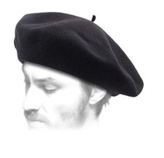 Beret Men, Artist Hat, Mens Beret, French Hat, Black Solid Color, Beret Cap, Cap Outfit, French Beret, Berets Cap