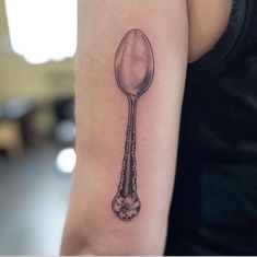 Spoon theory, mental health, vintage spoon. Vintage Fork Tattoo, Spoon And Fork Tattoo, Spatula Tattoo