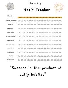 a white poster with the words success is the product of daily habitts