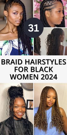 Braids For The Fall Black Women, Fall Braids Black Women 2024, Black Braids Styles, Sophisticated Braids For Black Women, Waterfall Braids Black Women, Type Of Braids For Black Women, Braids Hairstyles 2024, Braids For Black Hair Protective Styles, Holiday Braids Black Women