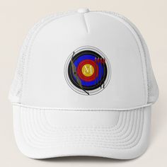 Archery design trucker hat. This archery design is created for a cap that comes in many colours and you can customize it with any text of your choice. Select the colour of your trucker hat from the images on the right hand side of this page. Should you require any help with customizing then please contact us through the ask this maker icon above. Hat design by justbyjulie Customizable White Flat Brim Trucker Hat, White Flat Brim Trucker Hat For Fans, White Customizable Baseball Cap With Flat Brim, White Baseball Cap With Custom Logo For Sports, White Trucker Hat With Custom Logo For Sports, Custom Logo Trucker Hat For Sports Events, White Custom Logo Baseball Cap For Sports, White Flat Brim Trucker Hat For Sports Events, White Snapback Hat With Custom Logo For Sports