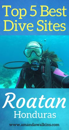 the top 5 best dive sites in roatan, honuras and kaua'i