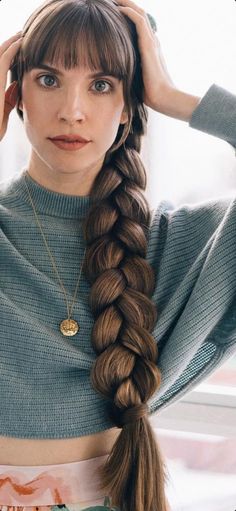 Hair Manifestation, Thick Braids, Holistic Habits, Thick Braid, Best Profile Pictures, Hair Bun, Long Hair Women