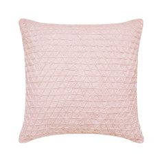 a pink pillow on a white background