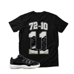 Shirt/Tee/T-Shirt to match Air Jordan sneakers. Outfit for Air Jordan kicks. What to wear with Air Jordan? Style up Air Jordan shoes. Shirt to match sneakers! ------------------------ -- Delivery: The item should be ready for shipping or delivery in 10-15 business days. Thank you for your patience! -- Product Details: 100% Soft cotton. Get the shirt inside out for washing in a cold delicate setting. Unisex style: Shirts for men, women. -- On Color: The colors and saturation can be displayed diff Casual Number Print T-shirt For Streetwear, Sporty Number Print T-shirt For Streetwear, Throwback Black Sports T-shirt, Sports Season Team Name T-shirt For Streetwear, Black Sports T-shirt With Number Print, Sporty Black T-shirt With Number Print, Casual Pre-shrunk Athletic Fit T-shirt, Black Casual T-shirt For Sports Events, Casual Black T-shirt For Sports Events