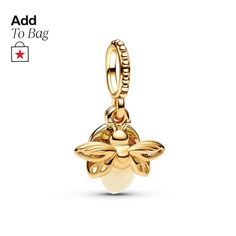 in stock Firefly Charm, Gold Pandora, Pandora Bracelet Charms Ideas, Pandora Bracelet Designs, Pandora Gold, Pandora Bracelet Charms, Pandora Style, Pandora Bracelets, Dangle Charms