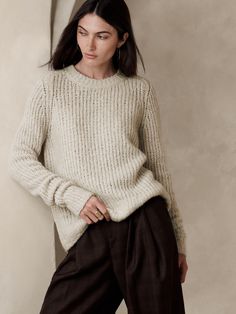 Fadma Cashmere-Silk Sweater | Banana Republic Versatile Everyday Cashmere Sweater, Banana Republic Sweater Women, Cozy Cashmere V-neck Fine Knit Sweater, Cashmere V-neck Sweater With Ribbed Cuffs, Sweater Inspiration, 100% Cashmere Sweater, Silk Sweater, Support Local Farmers, Branded Outfits