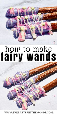 how to make fairy wands with chocolate and sprinkles on the outside