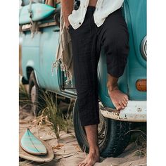 Season:Summer; Fabric:100% Cotton; Gender:Men's; Style:Stylish,Casual; Elasticity:Micro-elastic; Occasion:Daily,Going out,Outdoor; Fit Type:Regular Fit; Function:Breathable,Comfort; Waistline:Mid Waist; Pattern:Plain; Design:Drawstring,Elastic Waist; Pants Type:Shorts,Capri Pants,Summer Shorts; Fly Type:Drawstring,Elasticity; Front page:FF; Listing Date:08/07/2024; Pants Length:Calf-Length Bermuda Bottoms For Leisure In Summer, Summer Bermuda Leisure Bottoms, Leisure Bermuda Bottoms For Summer, Summer Capris With Built-in Shorts, Summer Beachwear Bottoms For Leisure, Casual Bermuda Bottoms Solid Color, Non-stretch Casual Beach Shorts, Casual Non-stretch Beach Shorts, Solid Bermuda Bottoms For Vacation