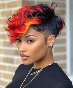 Why Choose Fade Cut Fall Hair Colors for Black Women? ✂️ Hair Colors Dark, Hair Colors For Black Women, Colors For Black Women, Hairstyle For Chubby Face, Fade Cut, Twa Hairstyles, Cute Haircuts, Colour Ideas, Hair Colours