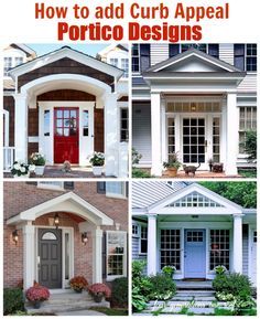 how to add curb appeal to your home with porches and front door designs in the same color scheme