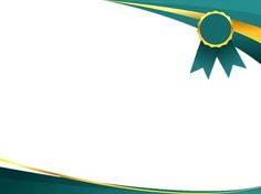 a white and green background with a gold ribbon around it's corner, as well as an award seal