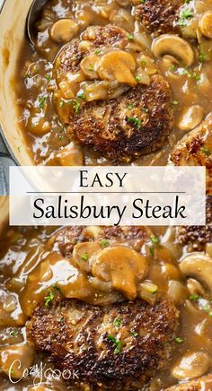 an easy salisbury steak recipe with mushrooms and gravy