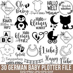 the german baby plotter files are available for use in any kind of crafting project