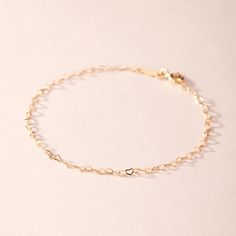 Tiny Hearts Bracelet, Yellow Gold | Catbird Jewelry Catbird Jewelry, Hearts Bracelet, Tiny Heart, Yellow Gold Chain, Blue Pearl, Recycled Gold, Gifts For Wedding Party, Heart Bracelet, Beauty Shop