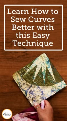 someone is making a quilt block with the words learn how to sew curves better with this easy technique