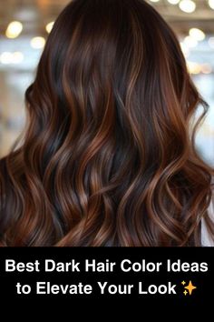 Discover the best dark hair color ideas that will give your locks a stunning makeover! Whether you’re looking for deep, rich shades or subtle highlights, these trendy options for 2024 will help you find the perfect look. Get inspired and transform your hair with these must-try colors! #DarkHairGoals #HairInspo #2024Trends Dark Auburn, Subtle Highlights, Hair Color Dark, Color Ideas, Sophisticated Style, Dark Hair, Hair Goals, Hair Inspo, Skin Tones