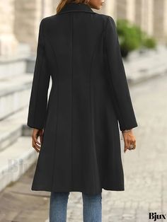 Bjux - Classic Double-Breasted Trench Coat - Elegant and Versatile Womens Outerwear Elegant Long Sleeve Plain Outerwear, Elegant Fitted Plain Outerwear, Womens Outerwear, Coat Elegant, Double Breasted Trench Coat, Color Care, Outerwear Women, Double Breasted, Trench Coat