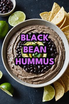 A photo of a  Black Bean Hummus which is a type of hummus bowl Hummus Lunch, Healthy Easy Meals, Black Bean Hummus, Chickpea Hummus, Hummus Bowl, Lunch Bowls, Hummus Recipes, Bean Hummus, Lunch Bowl