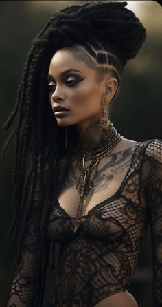 Really Bad Tattoos, Dreadlock Hairstyles, Afro Punk, African Hairstyles, African Beauty, Feeling Down, Dark Beauty, Fantasy Fashion