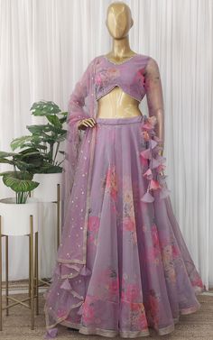 Floral Blouse Designs, Tassels Blouse, Girly Blouse, Stylish Lehenga