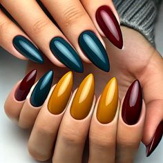 Want to stand out this fall? 🍂 Try these bold nail colors perfect for making a statement this season Bold Fall Nails, Bright Fall Nails, Pastel Nail Art, Pop Art Nails, Pink Nail Colors, Simple Spring Nails, Squoval Nails, Nail Art Wedding, Fall Nail Colors