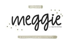 the word megagie written in black ink