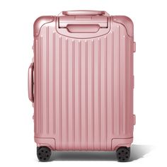 The unmistakable RIMOWA Original aluminum suitcase with its distinctive grooves is regarded as one of the most iconic luggage designs of all time. Made from high-end anodized aluminum, the RIMOWA Original Cabin in Quartz Pink is engineered with longevity in mind. Remarkably robust and surprisingly lightweight, the timeless classic is an unparalleled example of craftsmanship and innovation. Designed to fit in most airplane overhead bins, this lightweight carry-on luggage is ideal for a short week Pink Rimowa, Aluminium Suitcase, Aluminum Suitcase, Olympic Airlines, Jet Airways, Air Transat, Cebu Pacific, Asiana Airlines, China Airlines