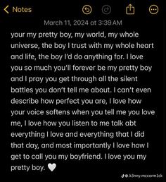 a text message written to someone about their love for each other on the phone screen