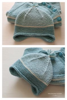 Garter Ear Flap Hat Free Knitting Pattern - Knitting Pattern Toddler Knit Hat Pattern Free, Toddler Knitted Hat Patterns Free, Toddler Hat Pattern, Child Hat Knitting Pattern, Baby Hats Knitting Free, Knitting Kids, Hat Free Knitting Pattern, Baby Hat Knitting Patterns Free, Easy Knit Hat