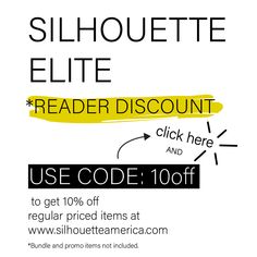 an advertisement for the silhouettte ette coupon, which is also available on