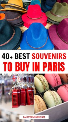 the top 10 best souvenirs to buy in paris, including hats and purses