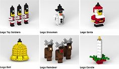 the legos are designed to look like christmas characters