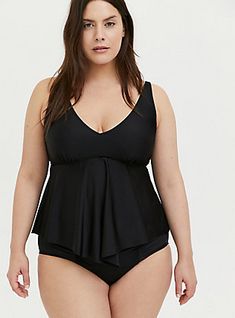 Flattering Bathing Suit, Midkini Tops, Crop Swim Top, High Waisted Swim, Tankini Swim Tops, Swim Tankini, Black High Waist, Matches Fashion, Plus Size Swimwear