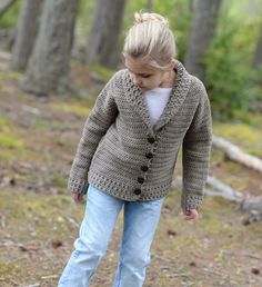 Keldyn Cardigan Crochet pattern by The Velvet Acorn Crochet Patterns Baby Girl, Velvet Acorn, Cardigan Sweater Pattern, Cardigan Au Crochet, Crochet Cardigan Sweater, Brooklyn Tweed, Pull Crochet, Crochet Baby Girl