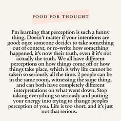 an open book with the words food for thought written in pink and black on it